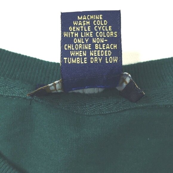 Charter Club Room T Shirt Mens size Small Long Sleeved Crew Neck Tee Shirt Green - Picture 4 of 4